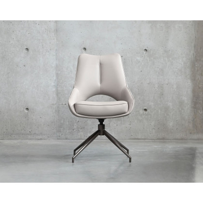 Mobital Sofia Dining Chair with Black Base - Antique Bronze, Leatherette