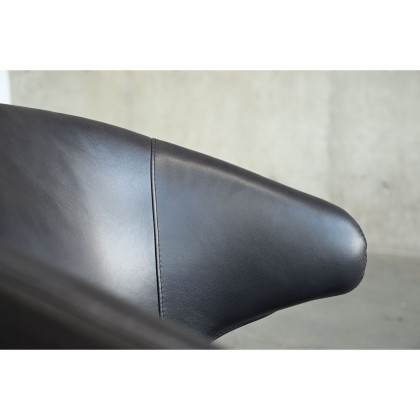 Mobital - Stretto Dining Chair in Pitch Black, Leather