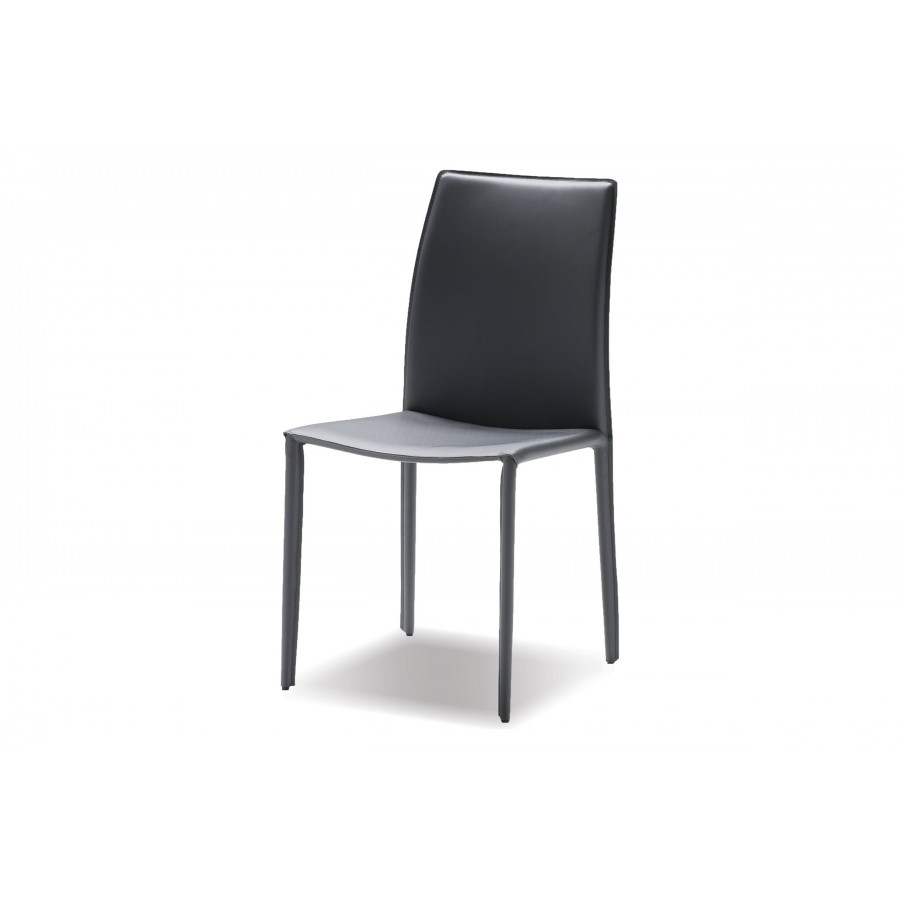Mobital Zak  Dining Chair - Gray, Leather