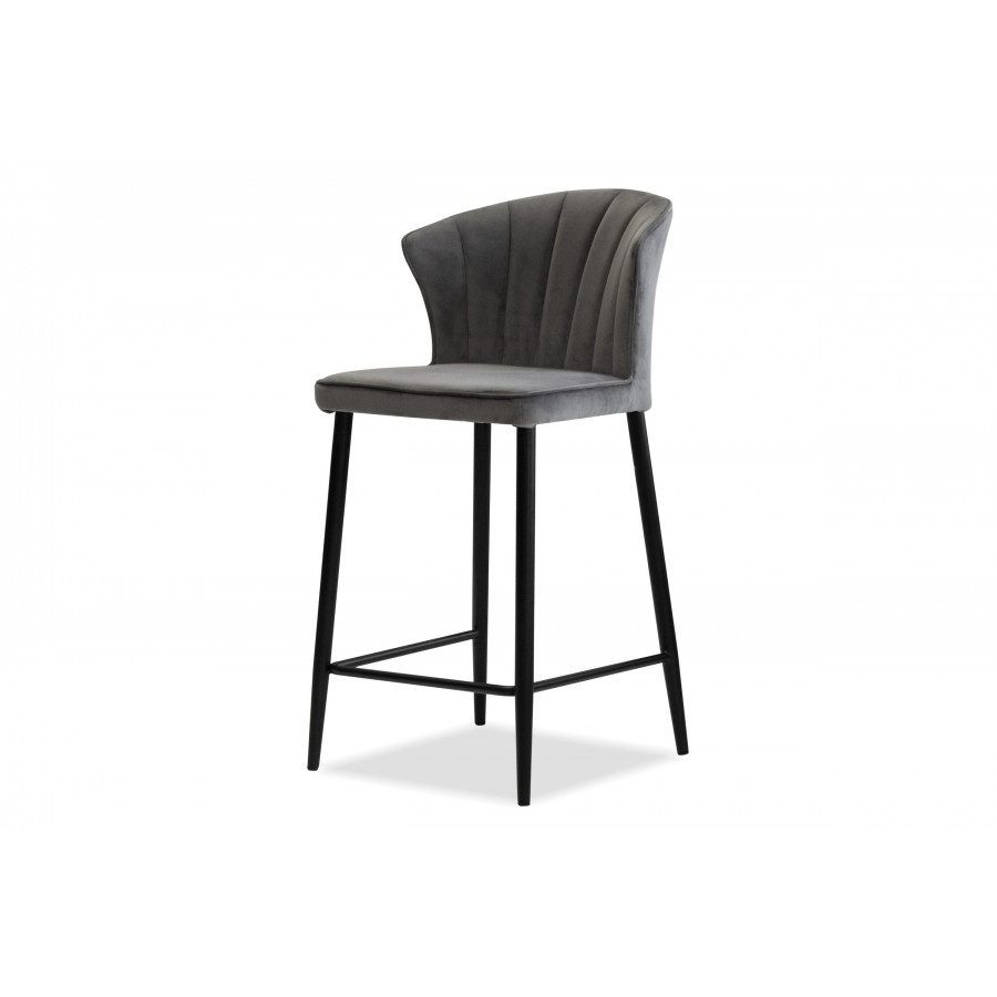 Mobital Ariel Counter Stool - Graphite, Leather
