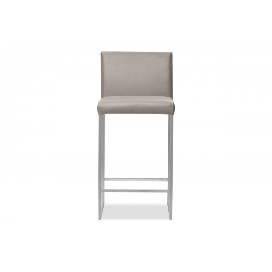 Mobital Tate Counter Stool - Pewter, Leather