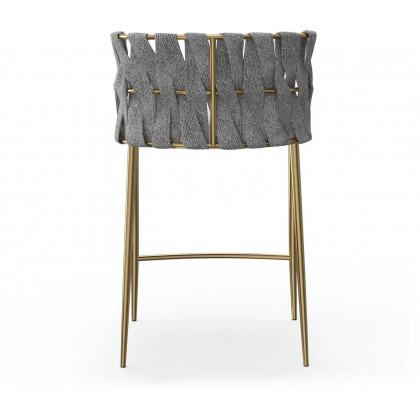 Mobital - Weaver Counter Stool in Oatmeal Tweed, Farina Nubuck