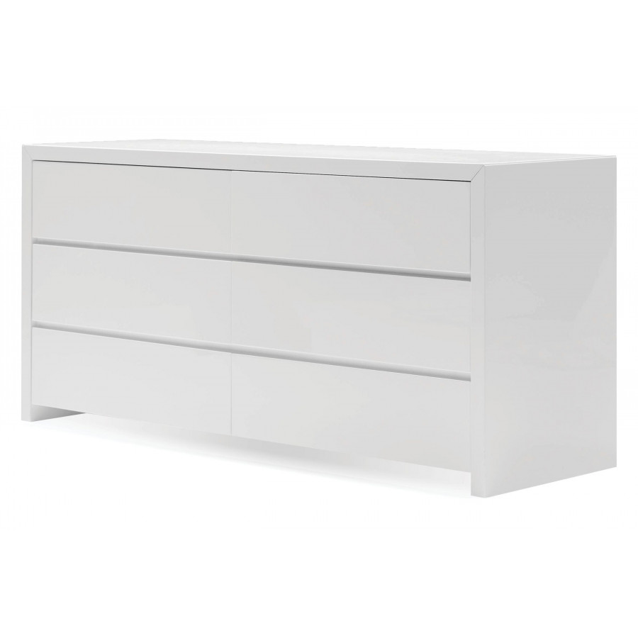 Mobital Blanche Double Dresser - White, Gloss