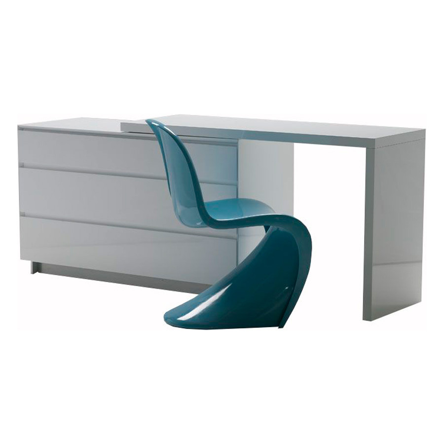 Mobital Savvy Dresser with Extension - White, High Gloss