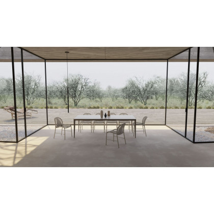 Mobital Cayman Indoor/Outdoor 94" Dining Table - Travertino