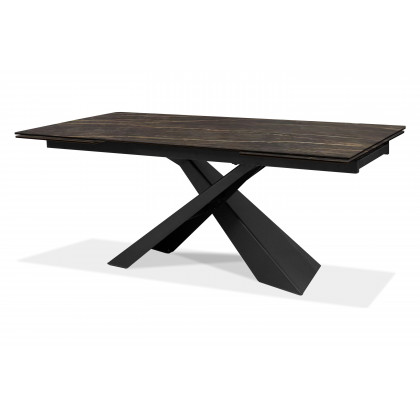 Mobital Century Dining Table with Double Extension - Noir Desir, Ceramic
