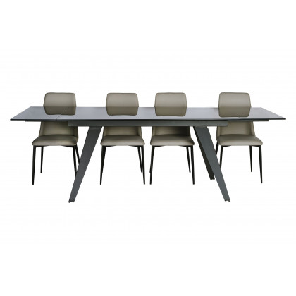Mobital - Noire Dining Table in Smoke Gray