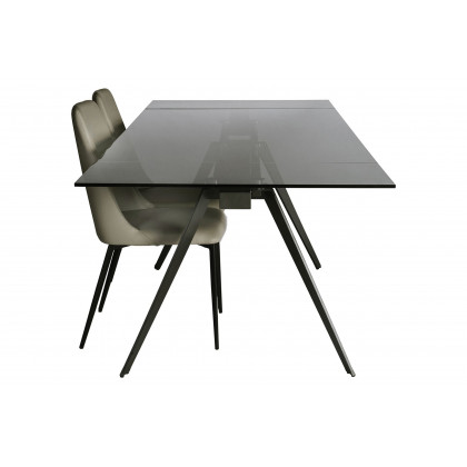 Mobital - Noire Dining Table in Smoke Gray