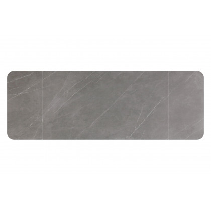 Mobital - Palazzo Dining Table with Double Extension in Gray, Ceramic