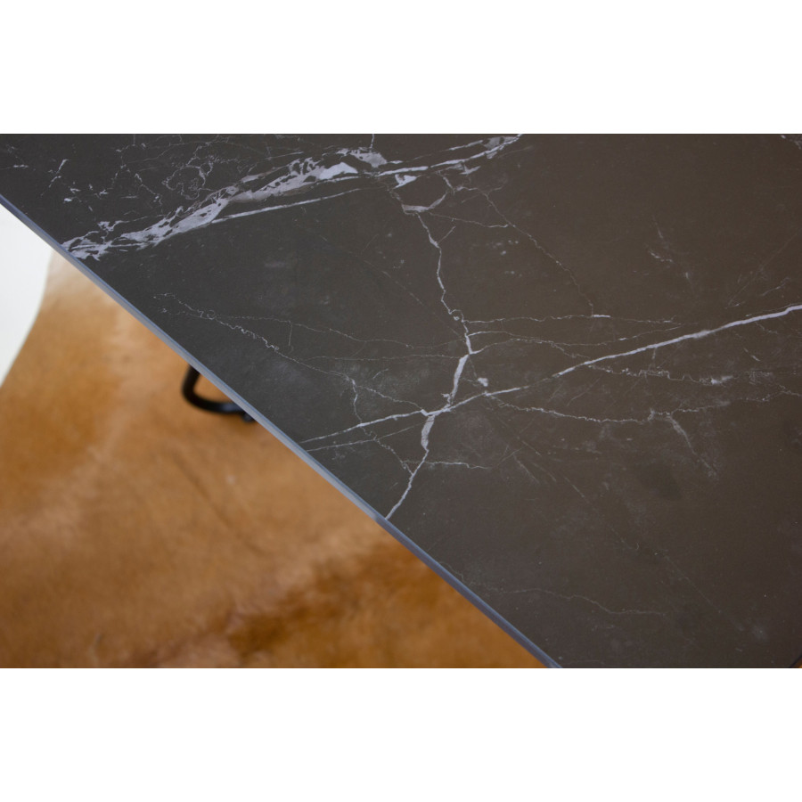 Mobital Papillon Dining Table - Sintered Shakespeare Black, Black Legs