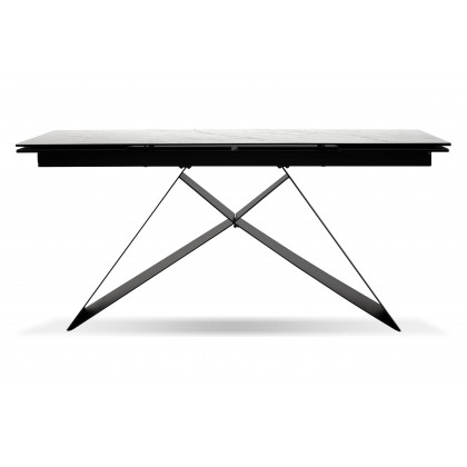 Mobital The W Dining Table with Double Extension - Carrera, Ceramic