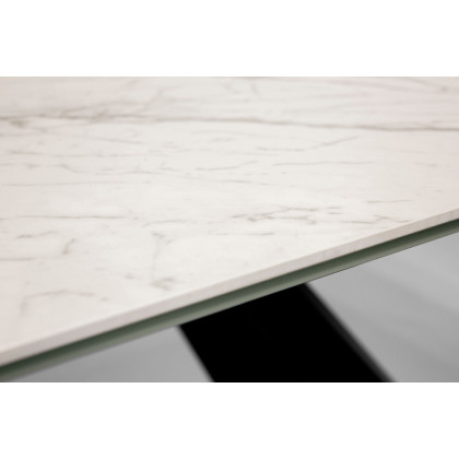 Mobital The W Dining Table with Double Extension - Carrera, Ceramic