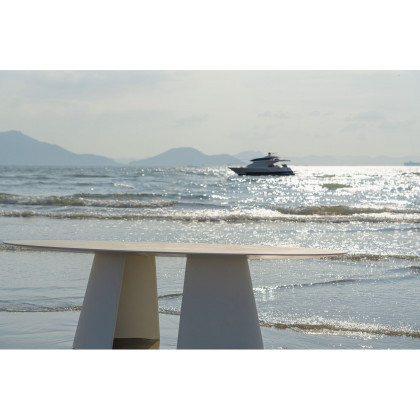 Mobital - Tumuli Oval Dining Table in Tapioca