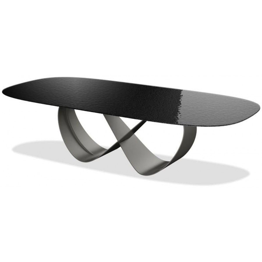 Mobital Wave 110" Dining Table - Black Modern