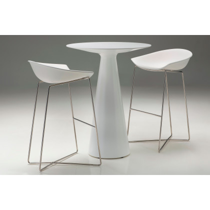 Mobital - Maldives Bar Table in White, Solid Surface