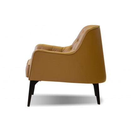 Mobital Ellington Flared Arms Solid Armchair - Caramel, Leather