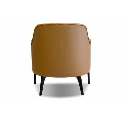 Mobital Ellington Flared Arms Solid Armchair - Caramel, Leather