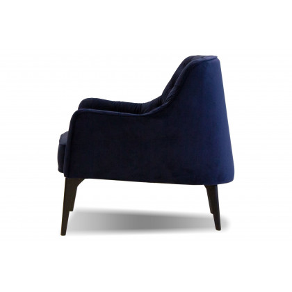 Mobital Ellington Flared Arms Solid Armchair - Navy, Fabric