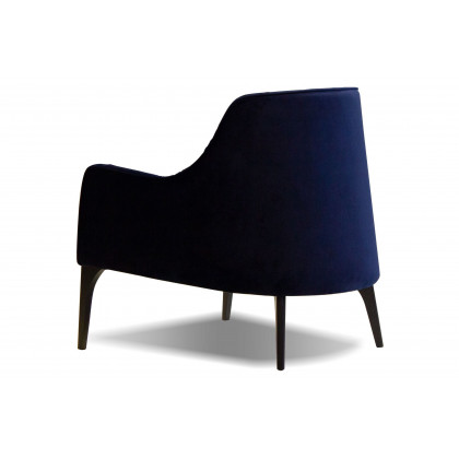 Mobital Ellington Flared Arms Solid Armchair - Navy, Fabric