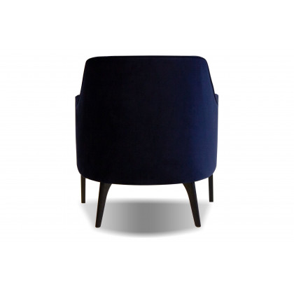 Mobital Ellington Flared Arms Solid Armchair - Navy, Fabric