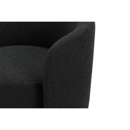 Mobital Biarritz Swivel Lounge Chair - Licorice, Fabric