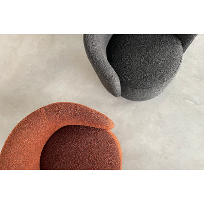 Mobital Biarritz Swivel Lounge Chair - Rust, Fabric