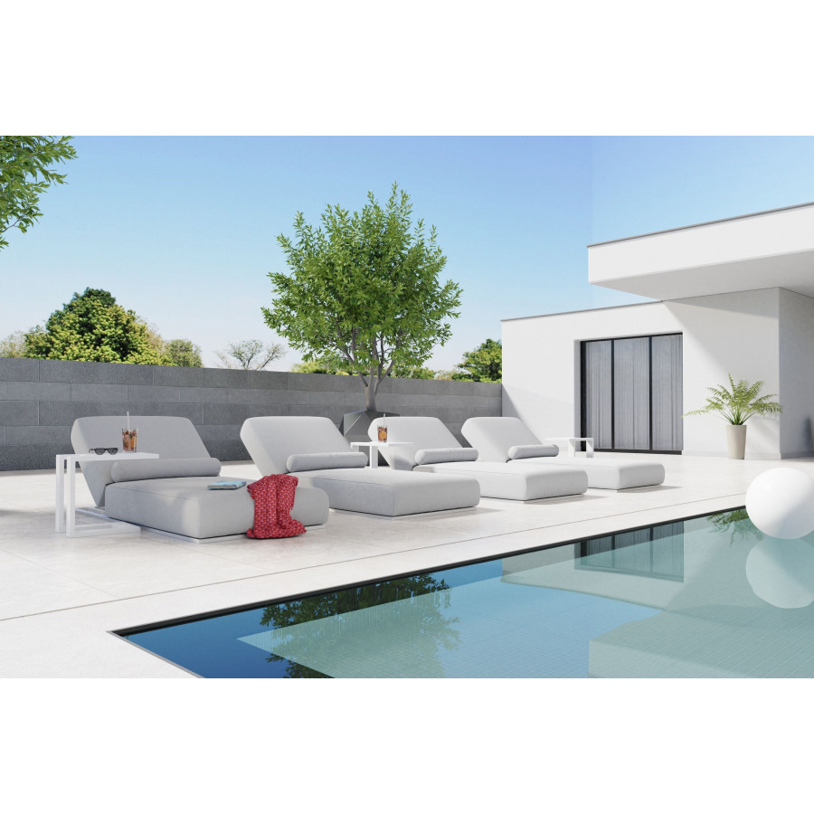 Mobital Bondi Lounger  - Silver Gray, Fabric