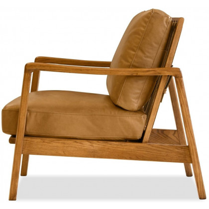 Mobital Craftsman Occasional Chair - Walnut/Tan, Leather