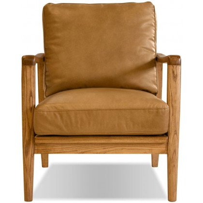 Mobital Craftsman Occasional Chair - Walnut/Tan, Leather