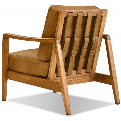Mobital Craftsman Occasional Chair - Walnut/Tan, Leather