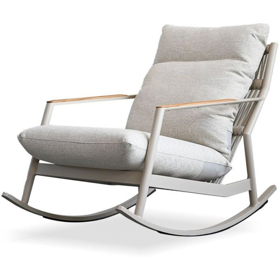 Mobital - Dondo Rocking Lounge Chair in Buttercream Sunproof Fabric
