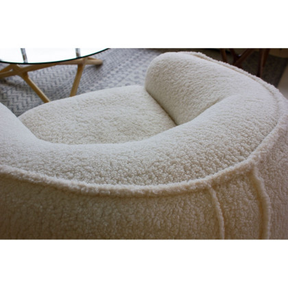 Mobital - Duffy Occasional Chair in Cream Teddy, Fabric