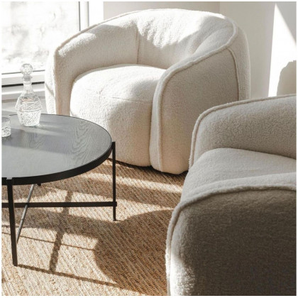 Mobital - Duffy Occasional Chair in Cream Teddy, Fabric