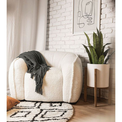 Mobital - Duffy Occasional Chair in Cream Teddy, Fabric