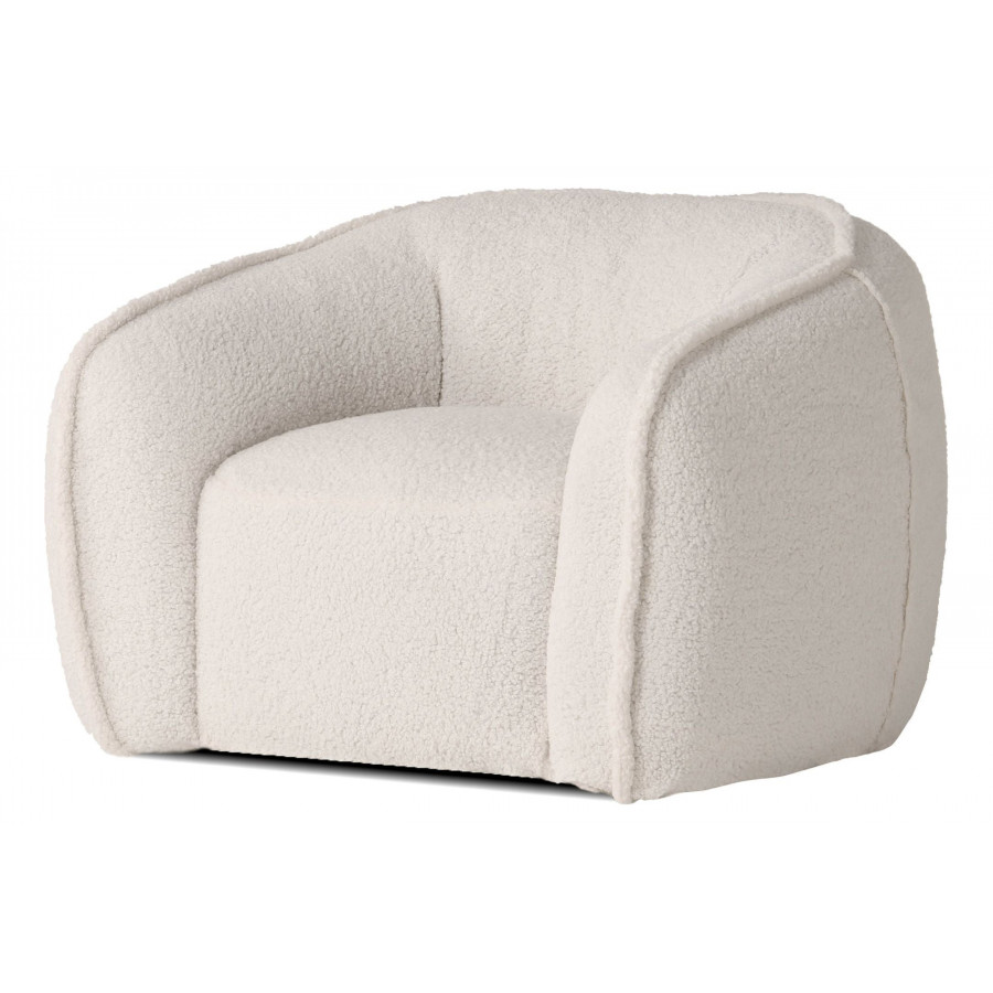 Mobital - Duffy Swivel Lounge Chair in Teddy Cream, Fabric