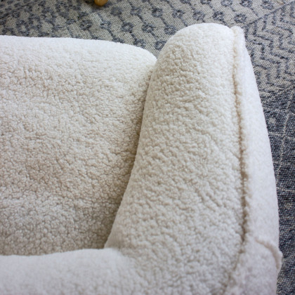 Mobital - Duffy Swivel Lounge Chair in Teddy Cream, Fabric