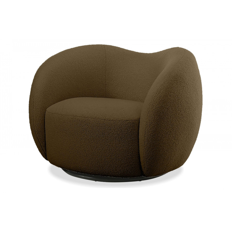 Mobital Dune Swivel Lounge Chair - Army Teddy, Fabric