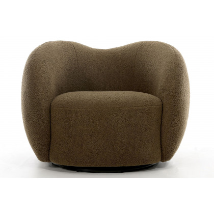 Mobital Dune Swivel Lounge Chair - Army Teddy, Fabric