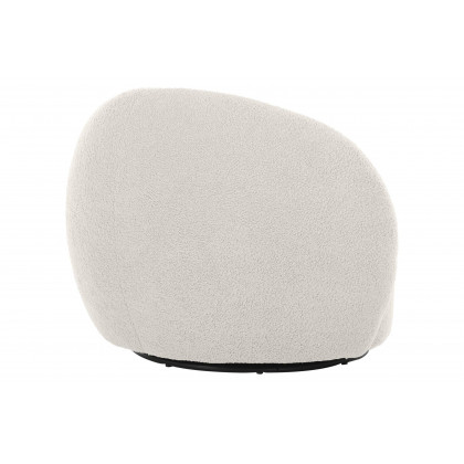 Mobital Dune Swivel Lounge Chair - Cream Teddy, Fabric