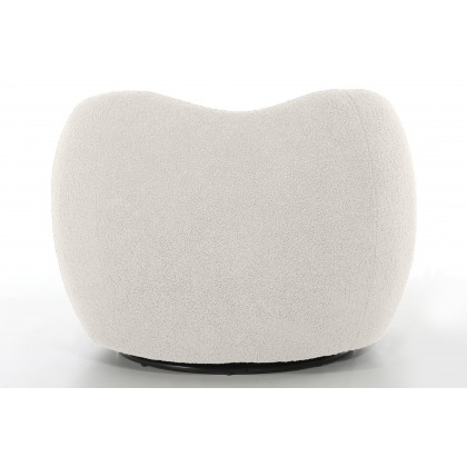 Mobital Dune Swivel Lounge Chair - Cream Teddy, Fabric