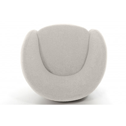 Mobital Dune Swivel Lounge Chair - Cream Teddy, Fabric