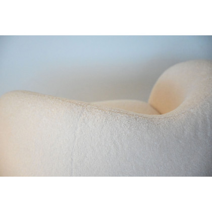 Mobital Dune Swivel Lounge Chair - Cream Teddy, Fabric