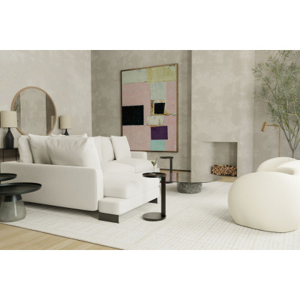 Mobital Dune Swivel Lounge Chair - Cream Teddy, Fabric