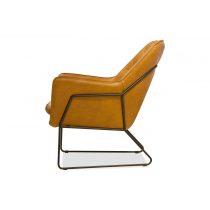 Mobital - Jasmine Flared Arms Lounge Chair in Whiskey, Leather