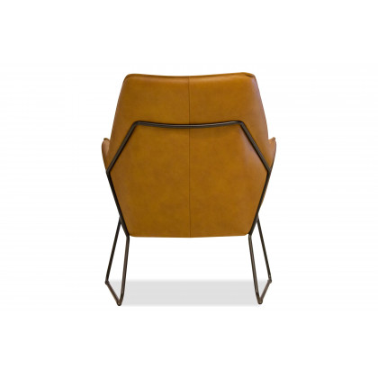 Mobital - Jasmine Flared Arms Lounge Chair in Whiskey, Leather