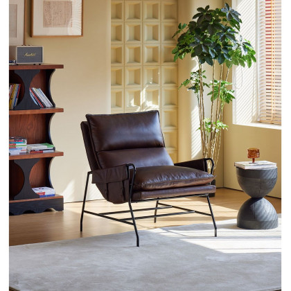 Mobital Meier Lounge Chair - Mocha Brown, Leather