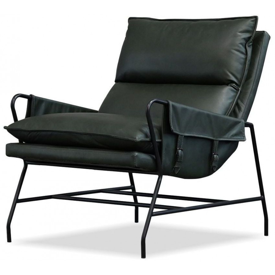 Mobital Meier Lounge Chair - Moss Green, Leather