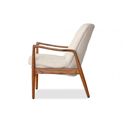 Mobital Reynolds Square Arms Lounge Chair - Cream Boucle, Fabric