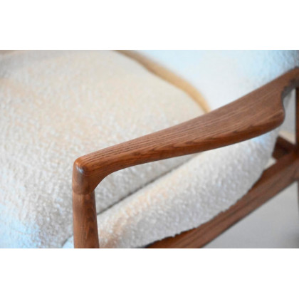 Mobital Reynolds Square Arms Lounge Chair - Cream Boucle, Fabric