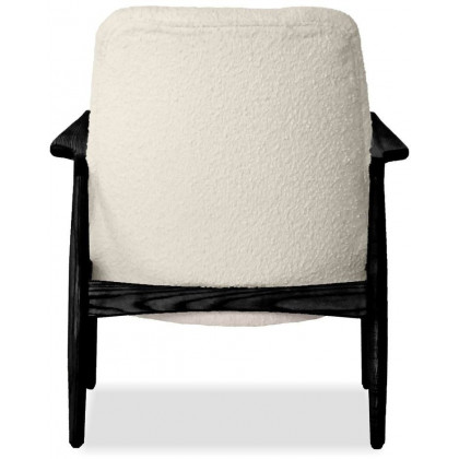 Mobital Reynolds Square Arms Lounge Chair - Cream Boucle/Black Ash, Fabric
